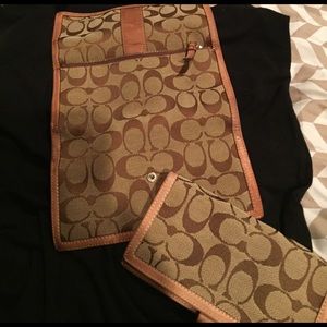 authentic coach wallet and check book