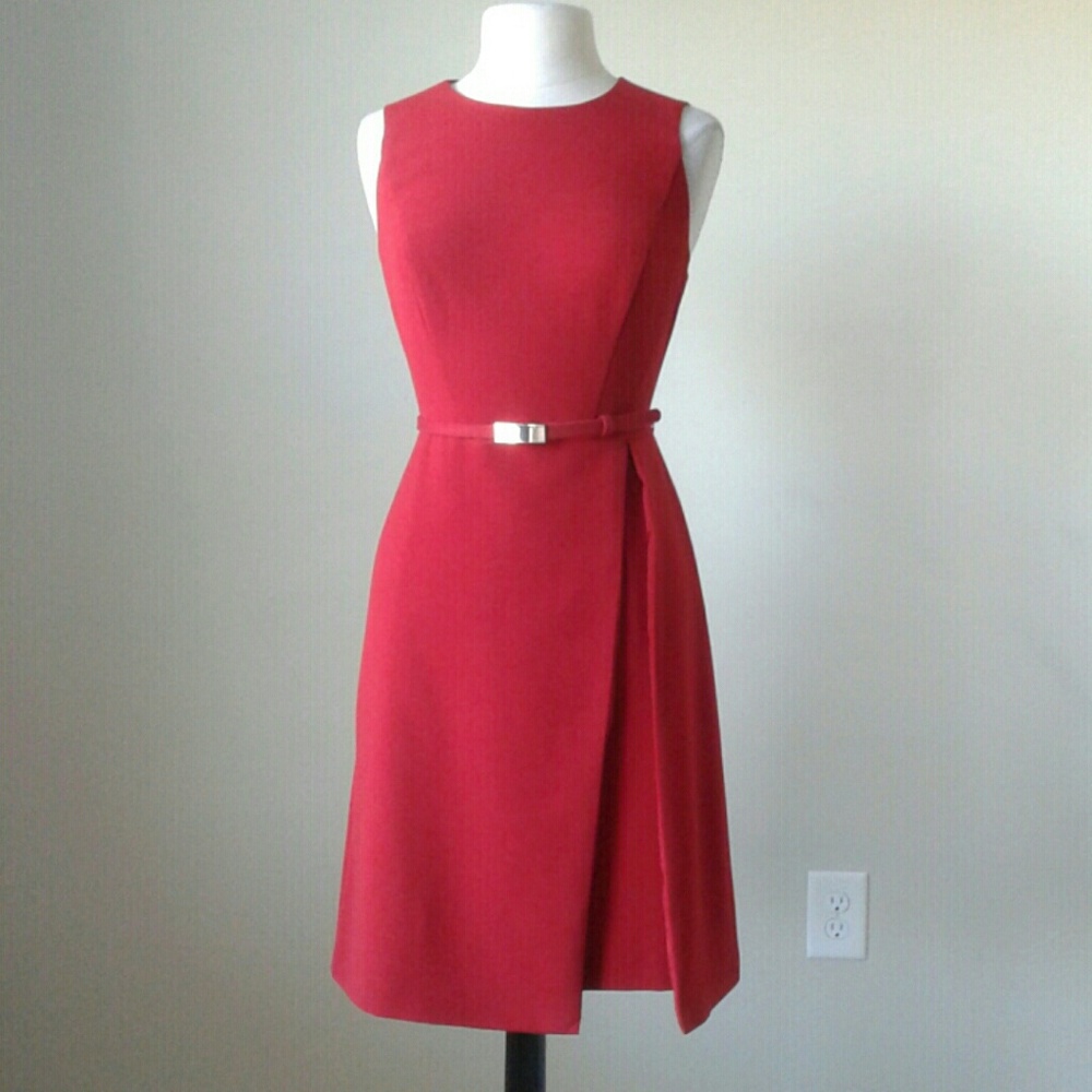 Double layer red A-line dress SOLD!!! - Picture 1 of 2