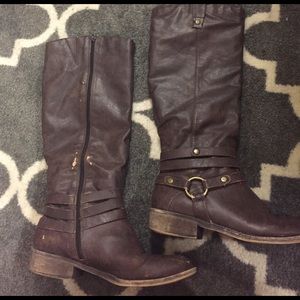 Tall brown boots
