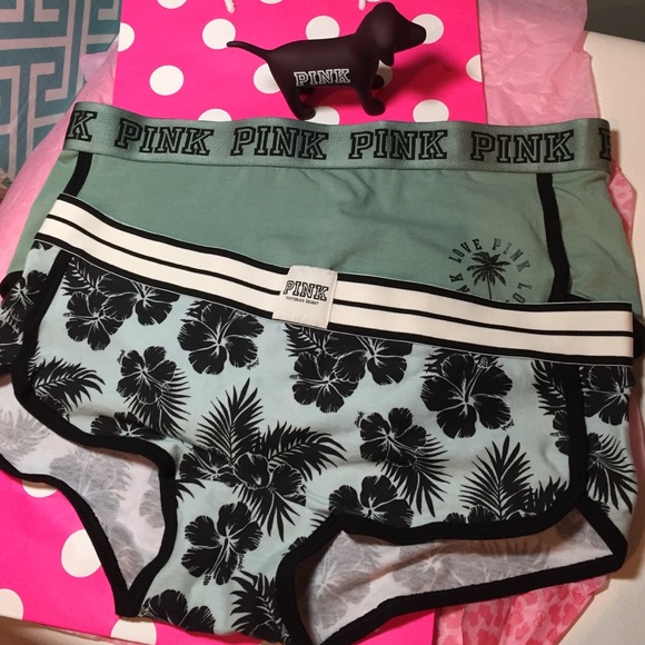 PINK Victoria's Secret Other - Bundle NWT VS Pink logo BoyShorts Large