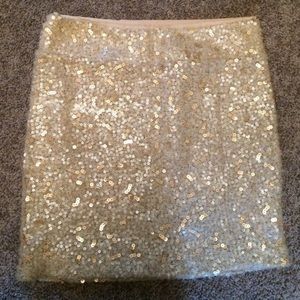 Gold sequined skirt