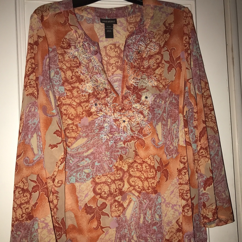 Colorful sheer blouse