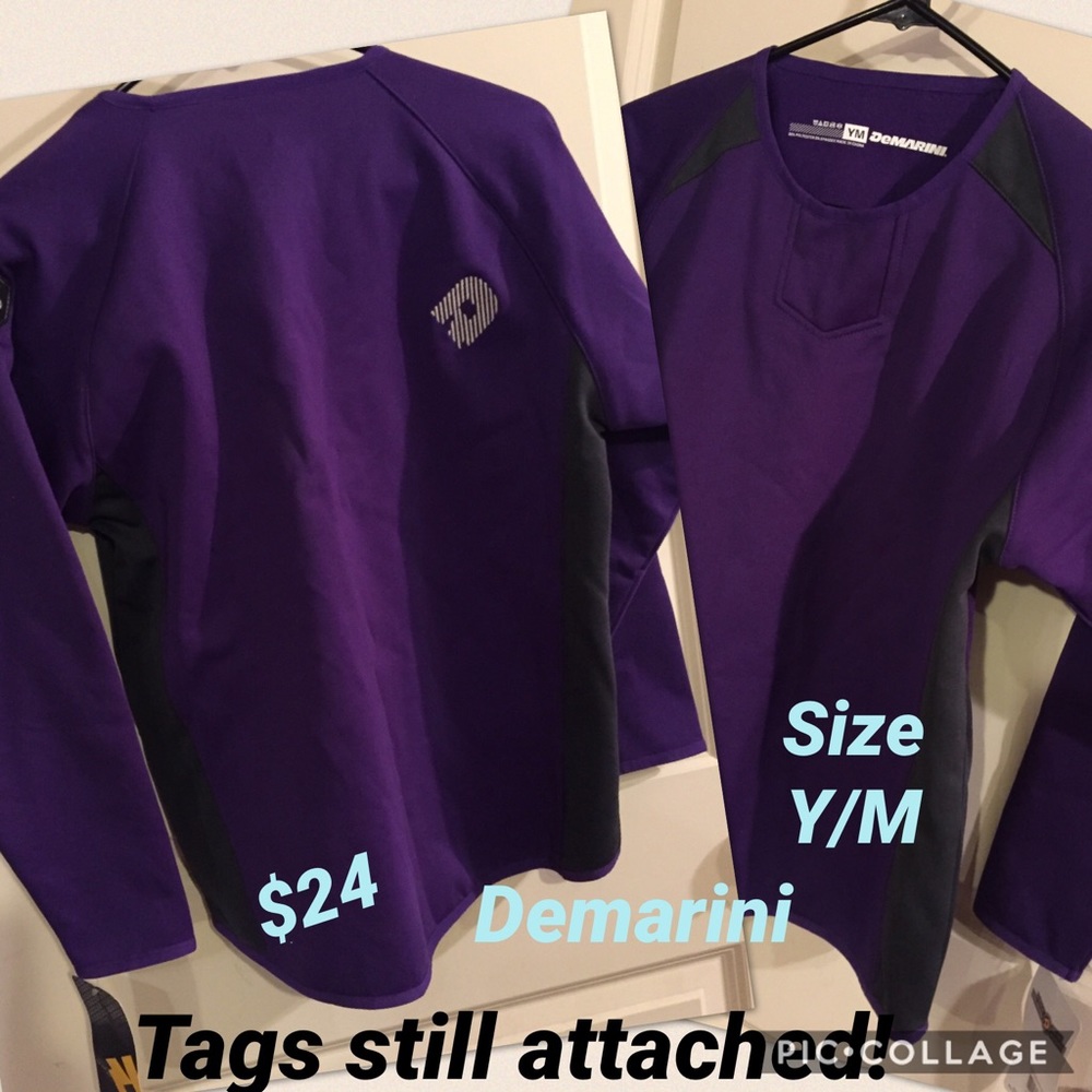 New Long sleeve purple Demarini  fleece shirt