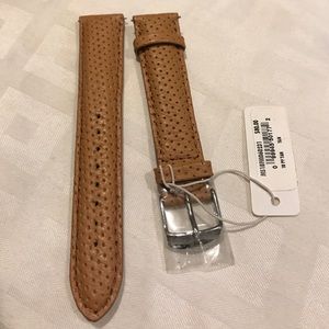 New Michele watch 18mm strap camel tan