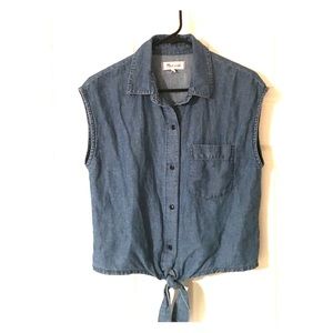 Madewell Sleeveless Tie Denim
