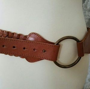 Gap Leather Woven Belt