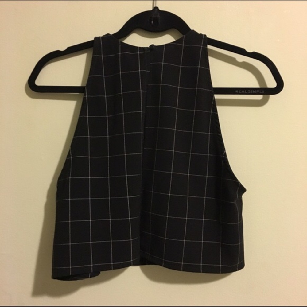 American Apparel Black and White Geometric Crop