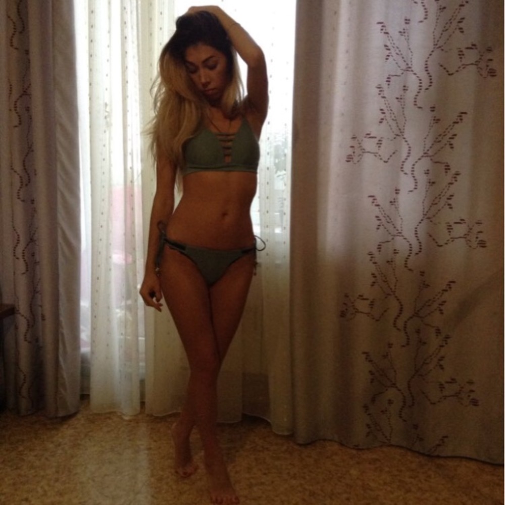 Bandage Olive Green Brazilian Bikini - Picture 4 of 4