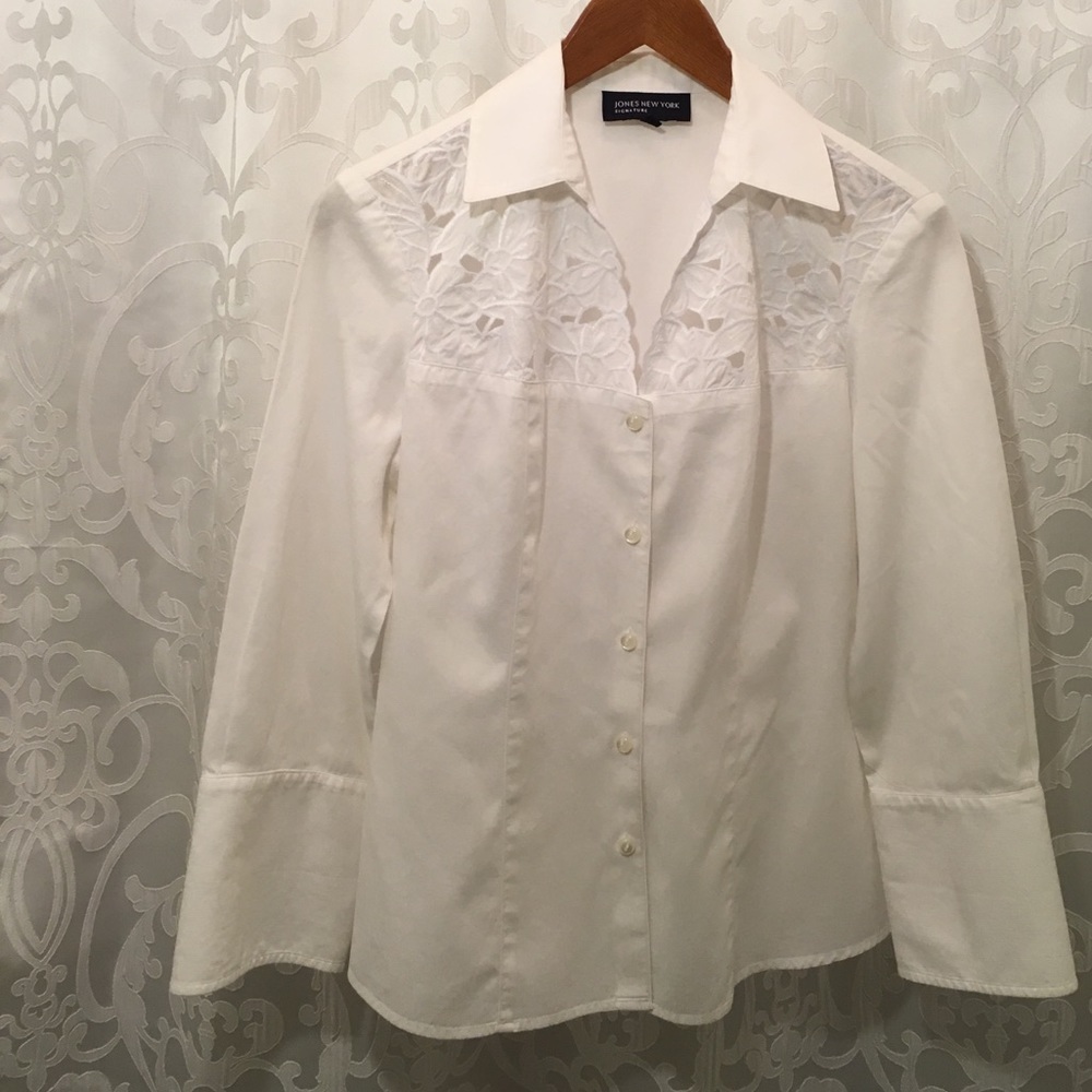 Jones NY White Blouse
