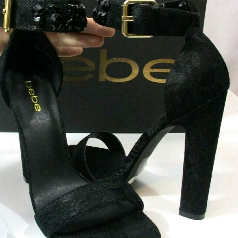 New in box sateena jeweled high heel shoes. - Picture 6 of 7
