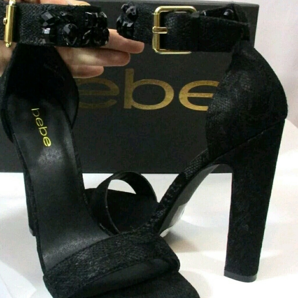 New in box sateena jeweled high heel shoes. - Picture 2 of 7