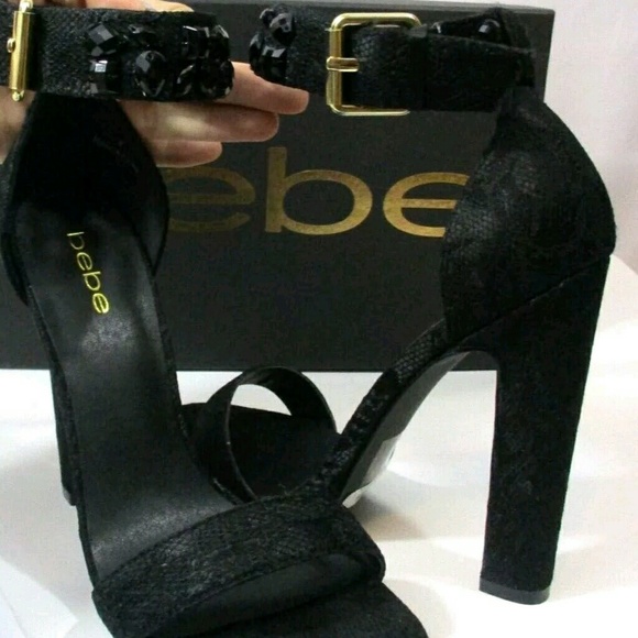 New in box sateena jeweled high heel shoes. - Picture 2 of 7