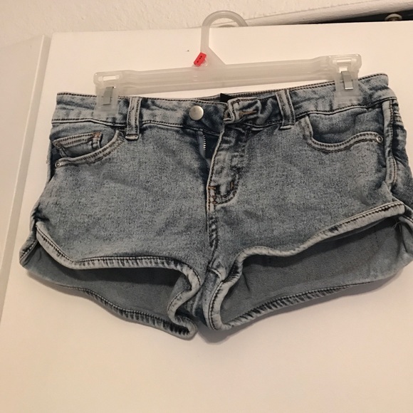 faux denim shorts