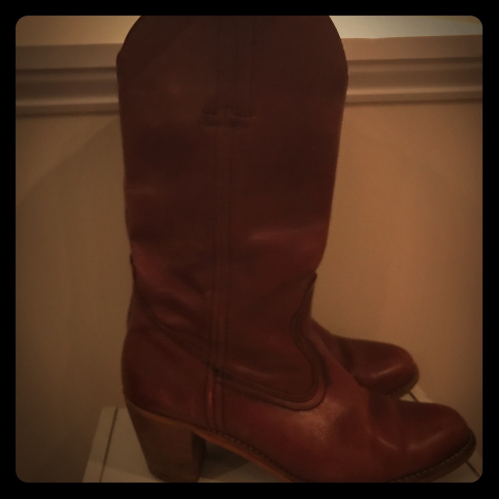 Dexter vintage burgundy cowboy boots