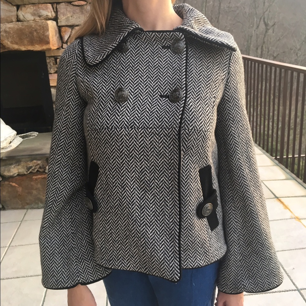 Steve Madden chevron "Swing Coat"