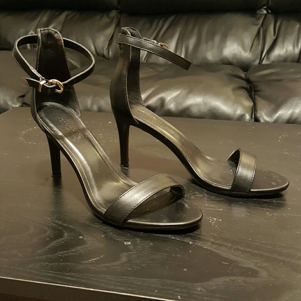 Black Charlotte Russe ankle strap heels