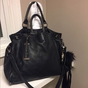 Kenneth Cole leather handbag LRG studded