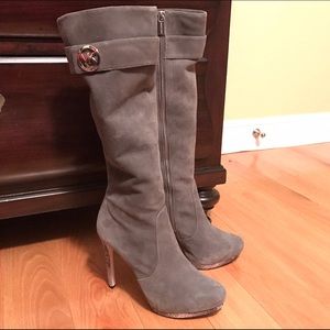 Brand new suede Michael Kors booties