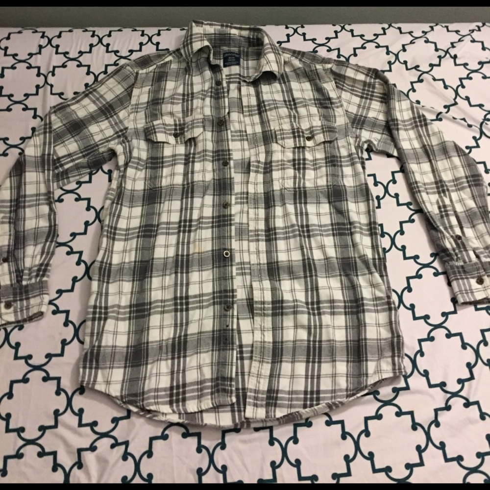 Gray and white FLANNEL