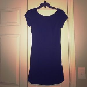 Black mini dress with amazing back!