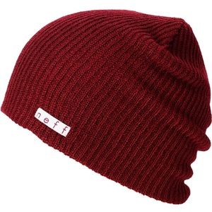 Burgundy neff beanie