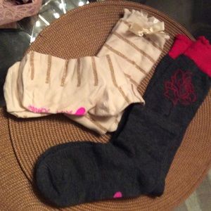 Betsey Johnson Over the knee boot socks 2 pairs