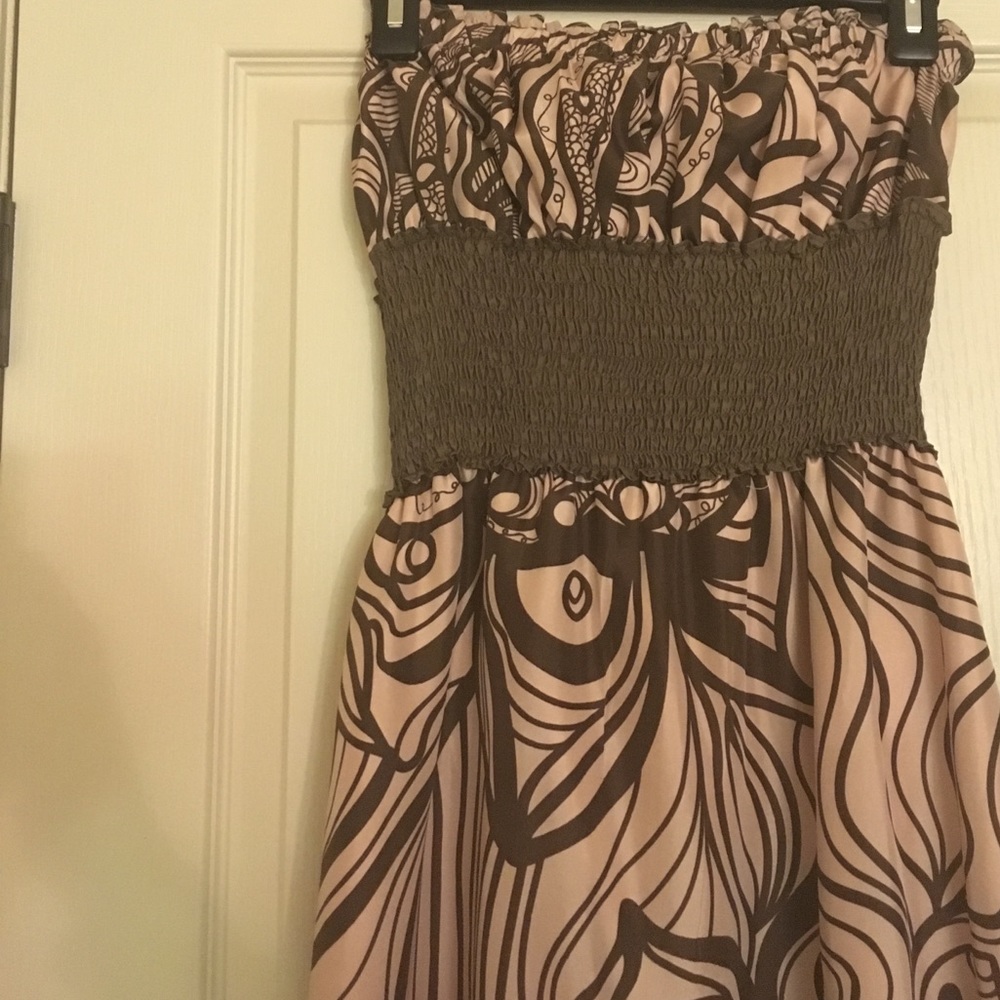 BCBG silk tiered maxi style dress