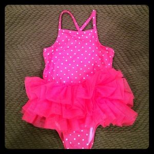 Ruffle Pink Polkadot 3T Swimsuit 💗