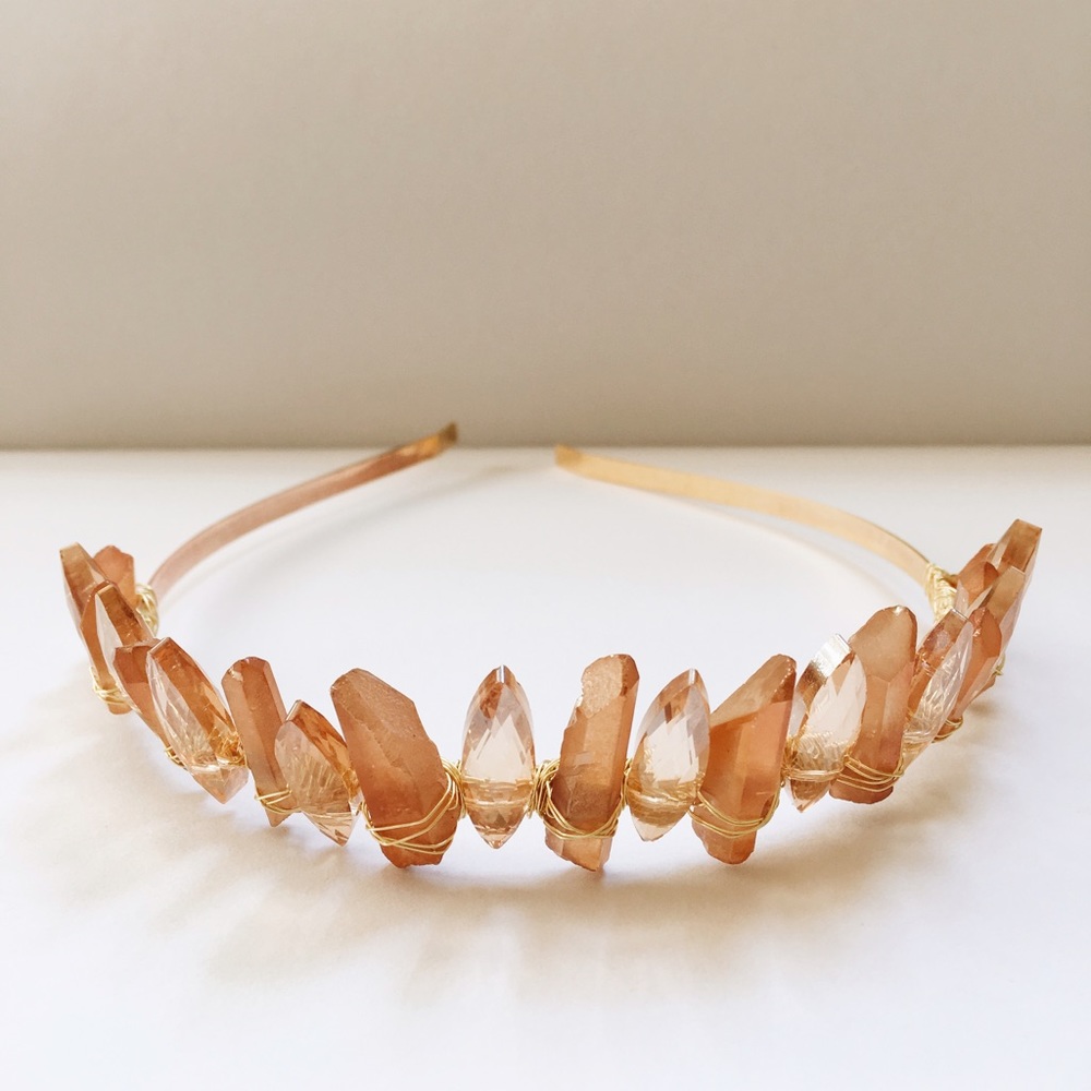 3/3 SALE! Handmade Quartz Headpiece (Bridal)