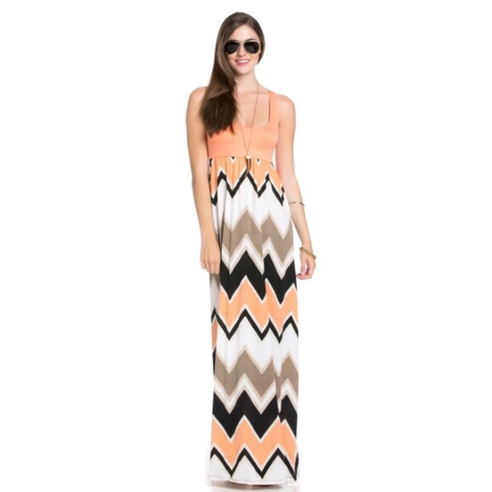 Chevron Maxi Dress