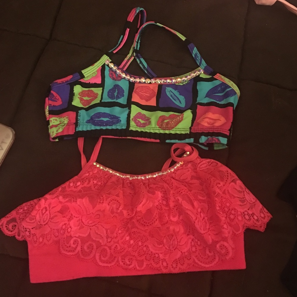 Rhinestoned dance tops