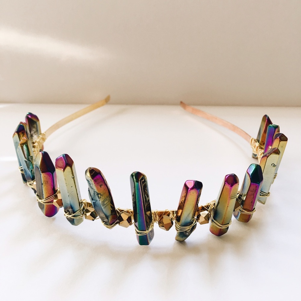 3/3 SALE! Handmade Titanium Quartz Crown (Bridal)