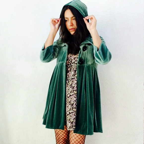 velvet coat with hood