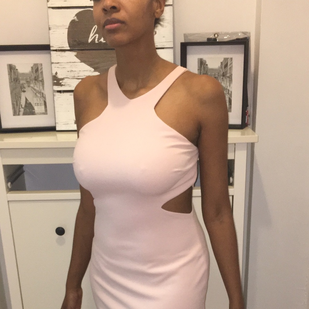 CALVIN KLEIN CREPE GOWN- SOFT PETAL PINK COLOR