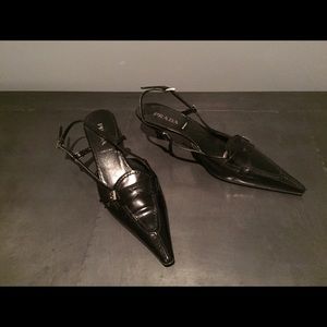 Prada sling backs - 1990's vintage pointy toe