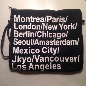 AA American Apparel Inspired Canvas Clutch