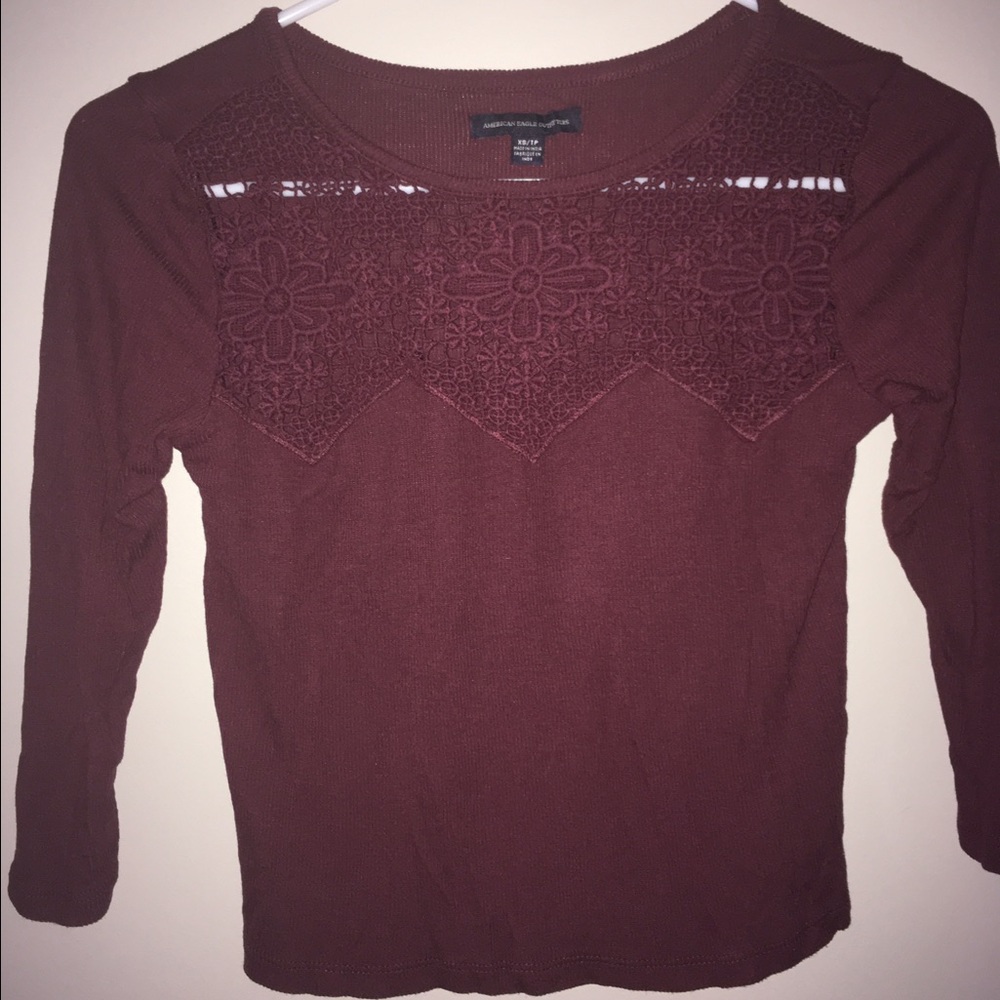 American Eagle Women's crop Tee