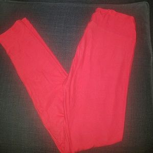 Orangeish red Lularoe leggings