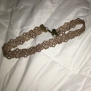 Gold/Tan floral choker