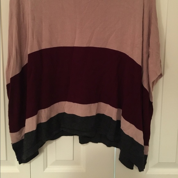 Striped Poncho Sweater - Picture 3 of 3