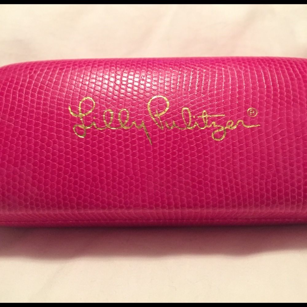 Lilly Pulitzer Bright Pink Glasses Case