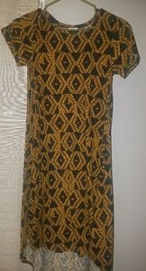 Sale!!LulaRoe mustard and Black Carly dress!