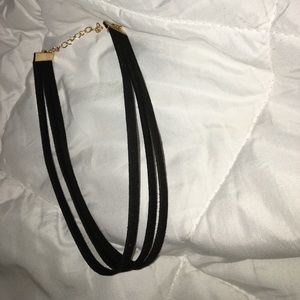 Suede 3 layer choker