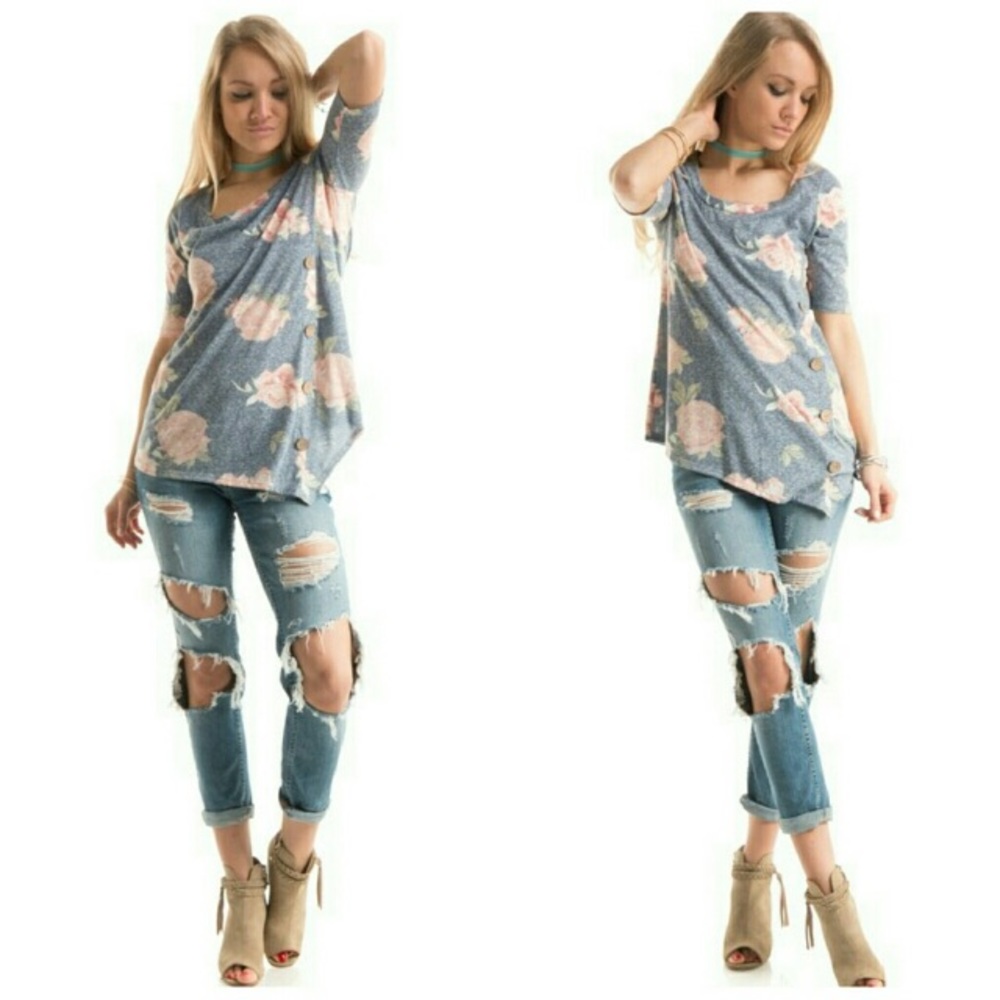 Floral Short Sleeve Top