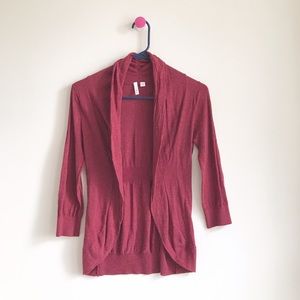 ⬇️Frenchi Nordstrom burgundy open cotton cardigan