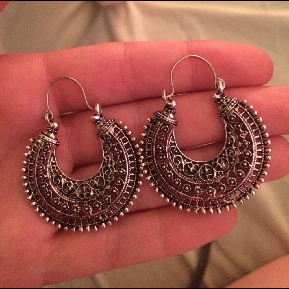 Silver earrings