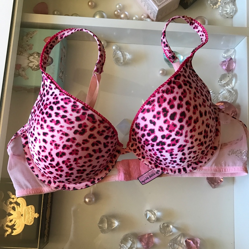 Victoria's Secret pink leopard bra