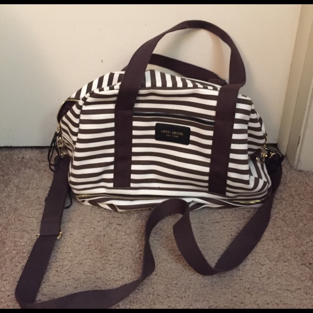 Henri Bendel overnight travel bag.