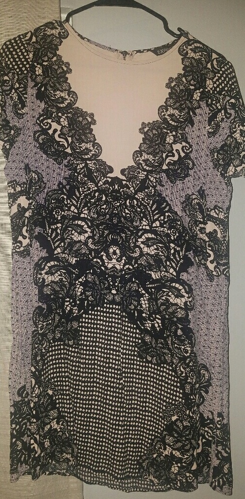 Express blush and black dress!
