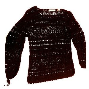 Crochet black sweater